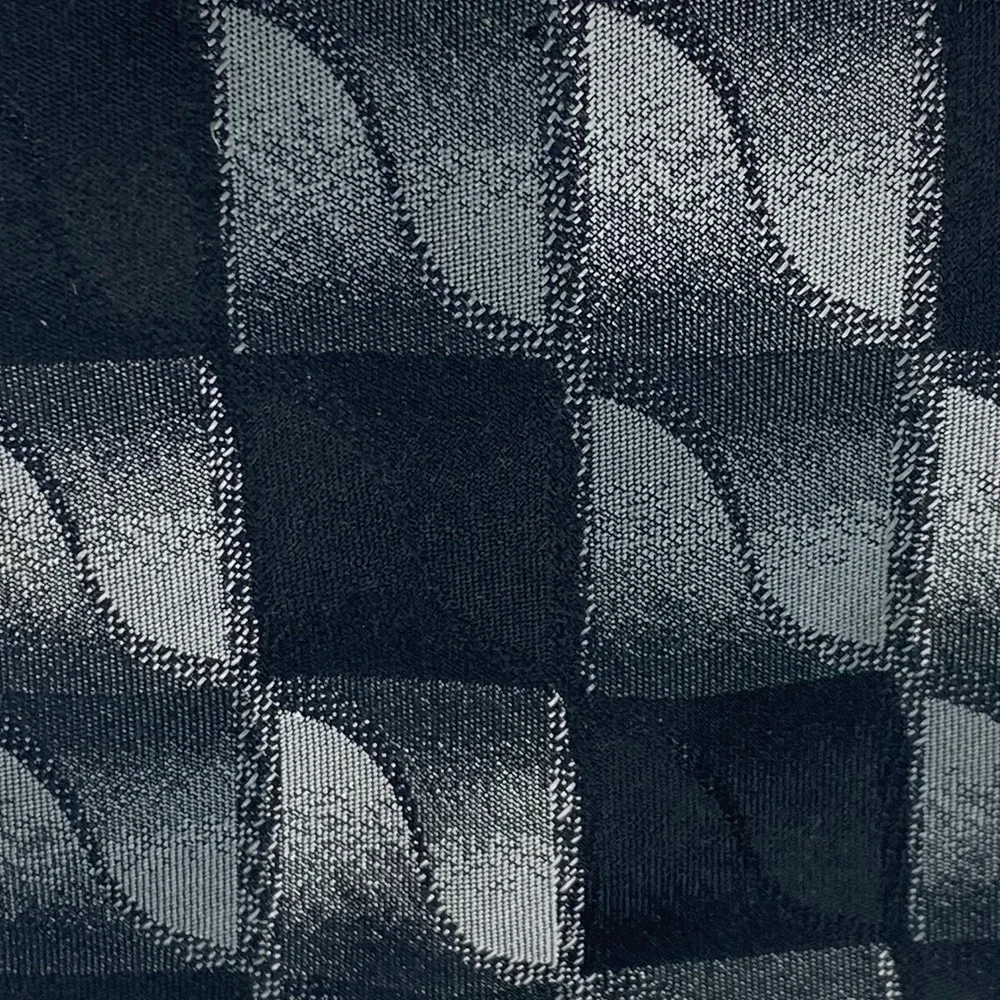 CROFT AND BARROW Silk Tie Mens Black Gray Checkered Geometric‎ Classic 59x4